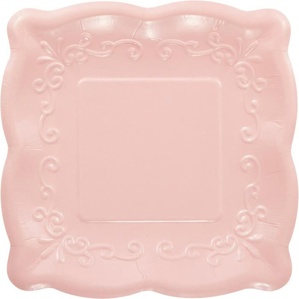 Pink Square Dessert Plate