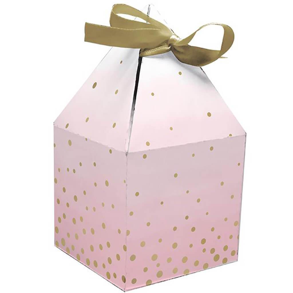 Pink and Gold Celebration Favor Boxes