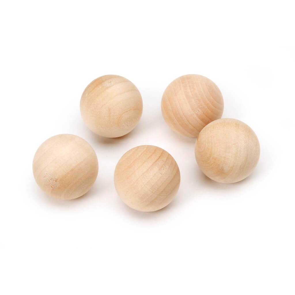 WOOD ROUND BALL 1IN 