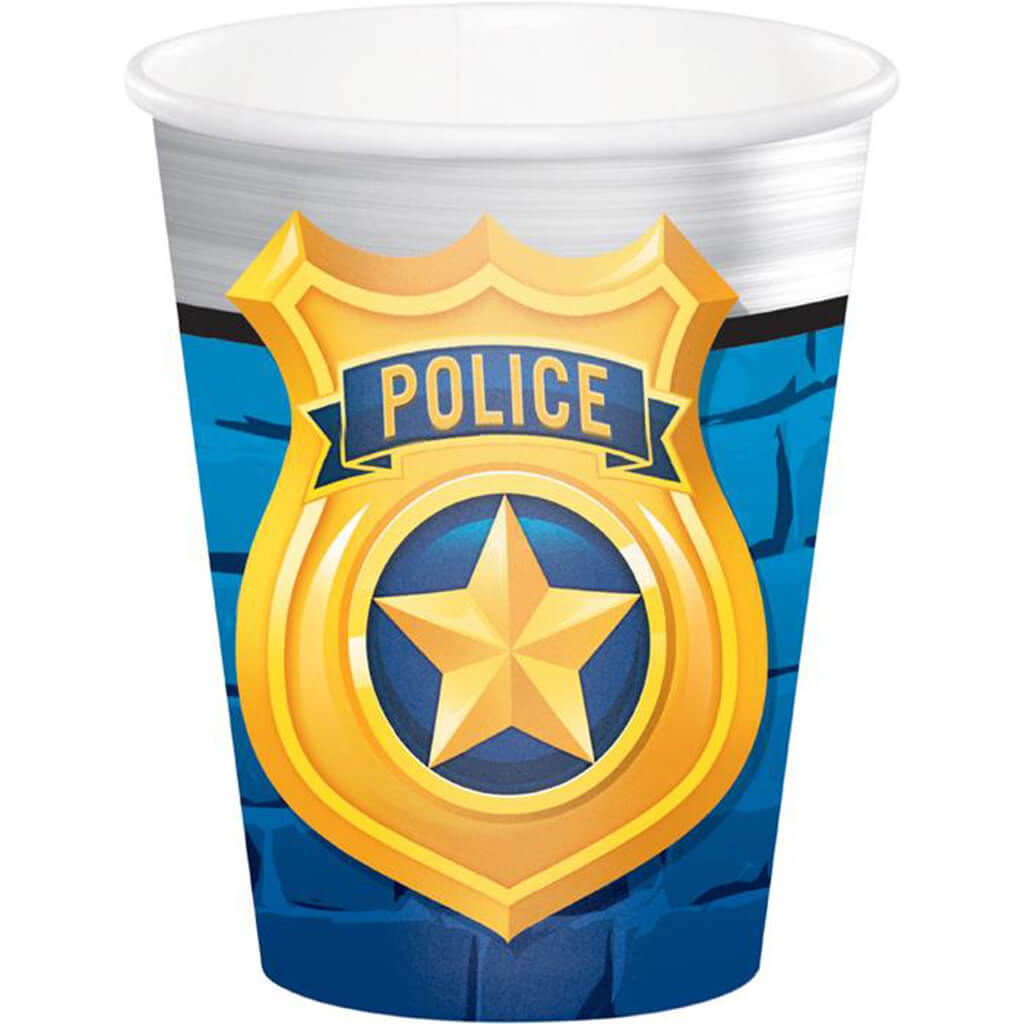 Police Party Hot/Cold Cups 9oz 8ct