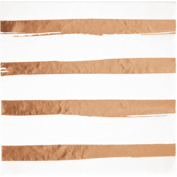 Rose Gold Foil Luncheon Napkins 16ct 3ply