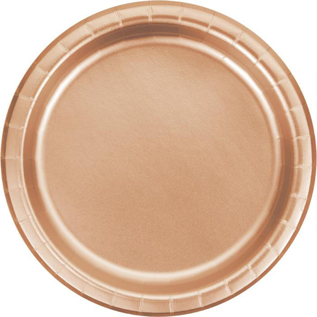 Rose Gold Foil Dinner Plates 8ct