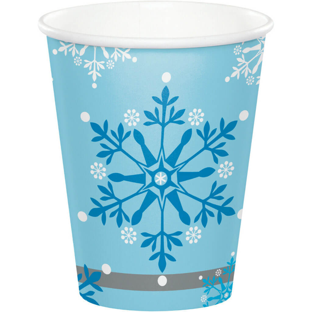 Snowflake Swirls Paper Cups 9oz