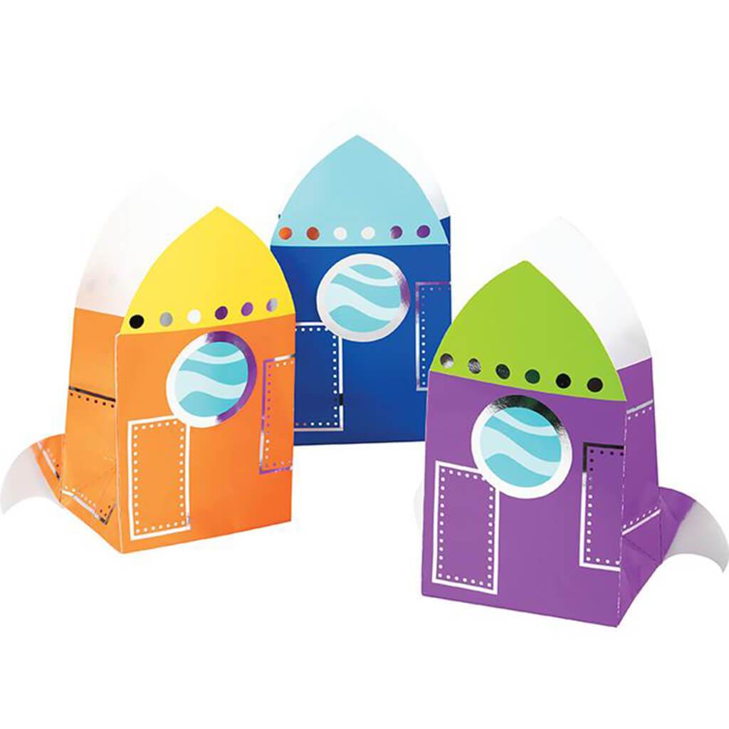 Space Party Paper Treat Bags 8ct