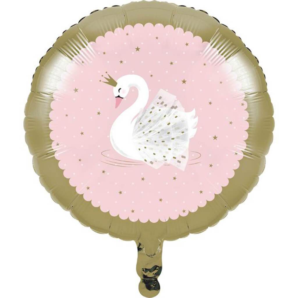 Stylish Swan Foil Balloons 18in