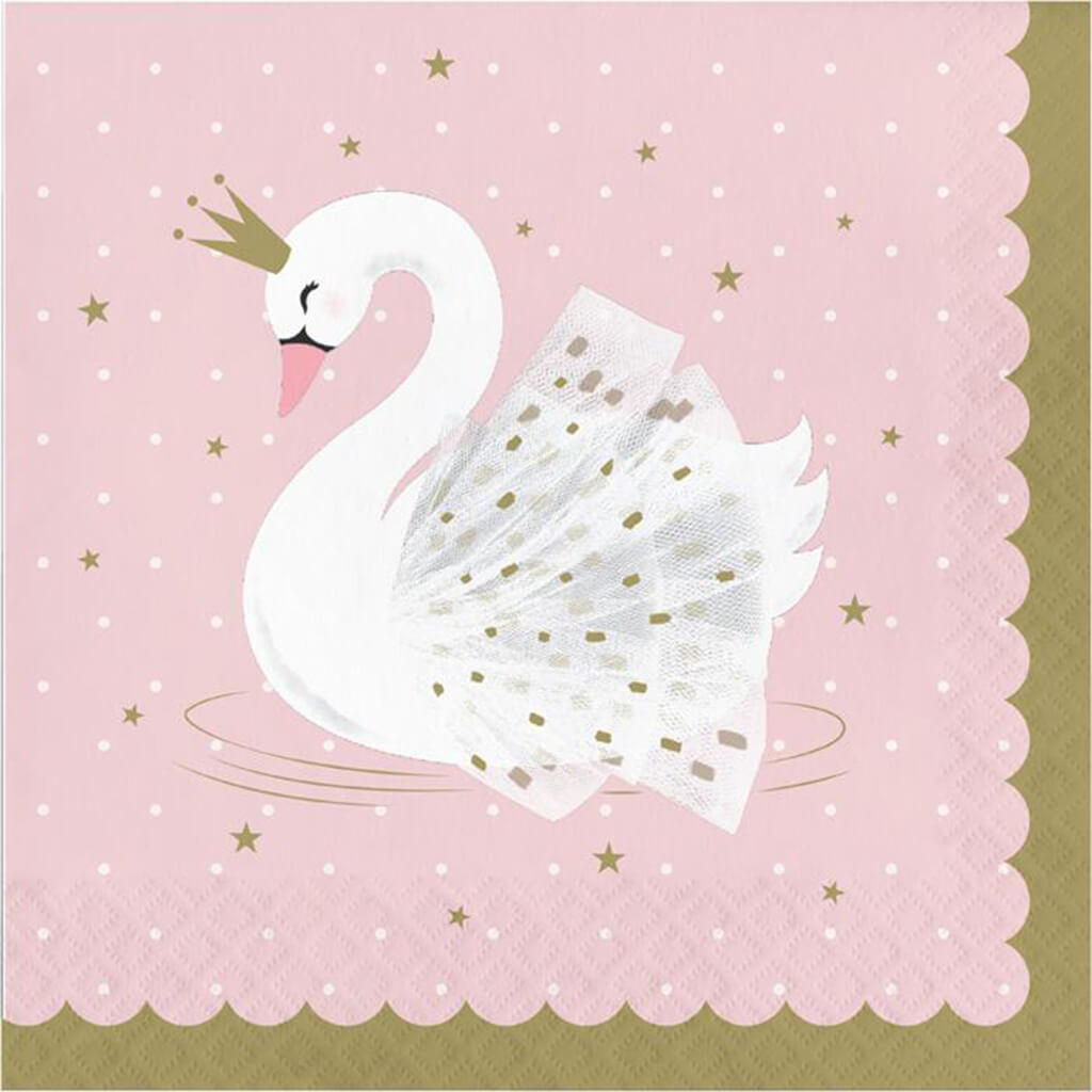 Stylish Swan Luncheon Napkins 16ct 2ply