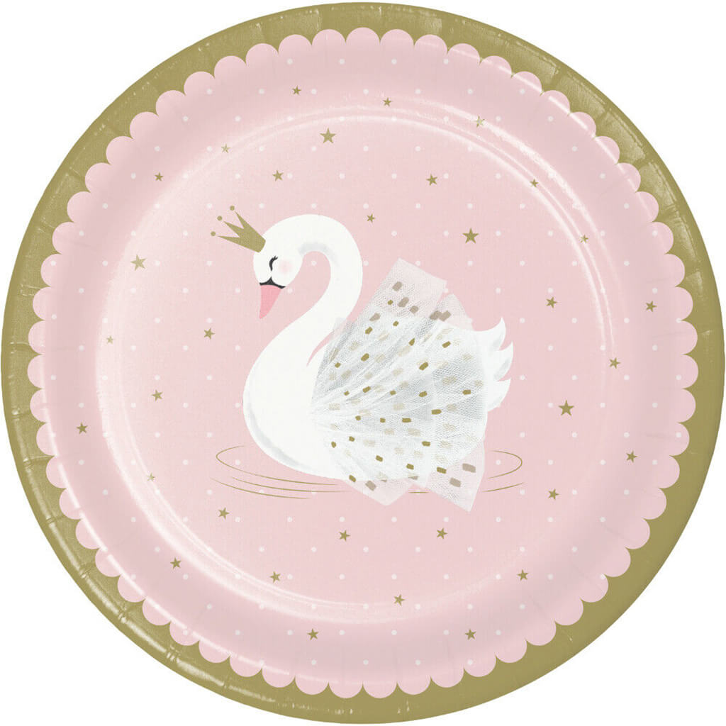 Stylish Swan Dinner Plates 8ct