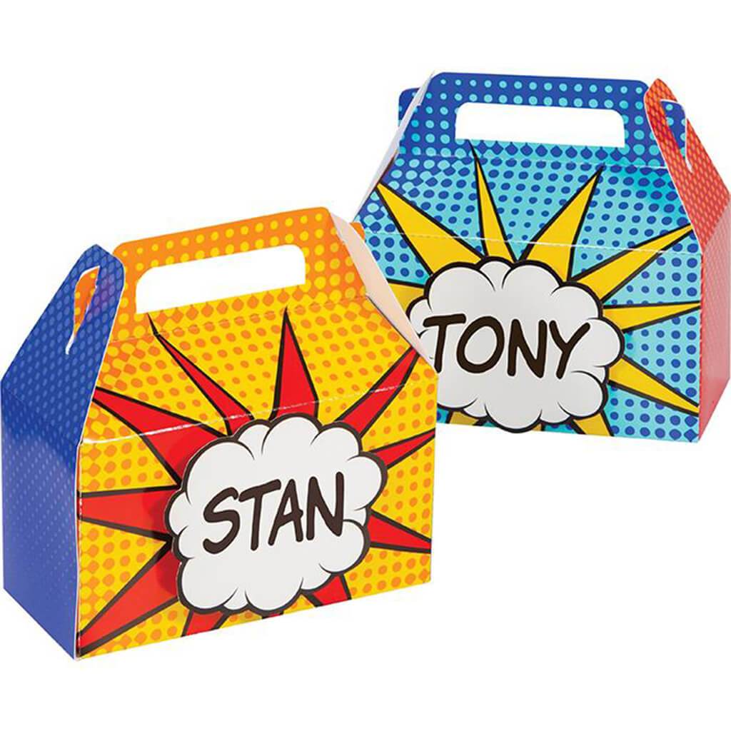 Superhero Party Treat Boxes 4ct