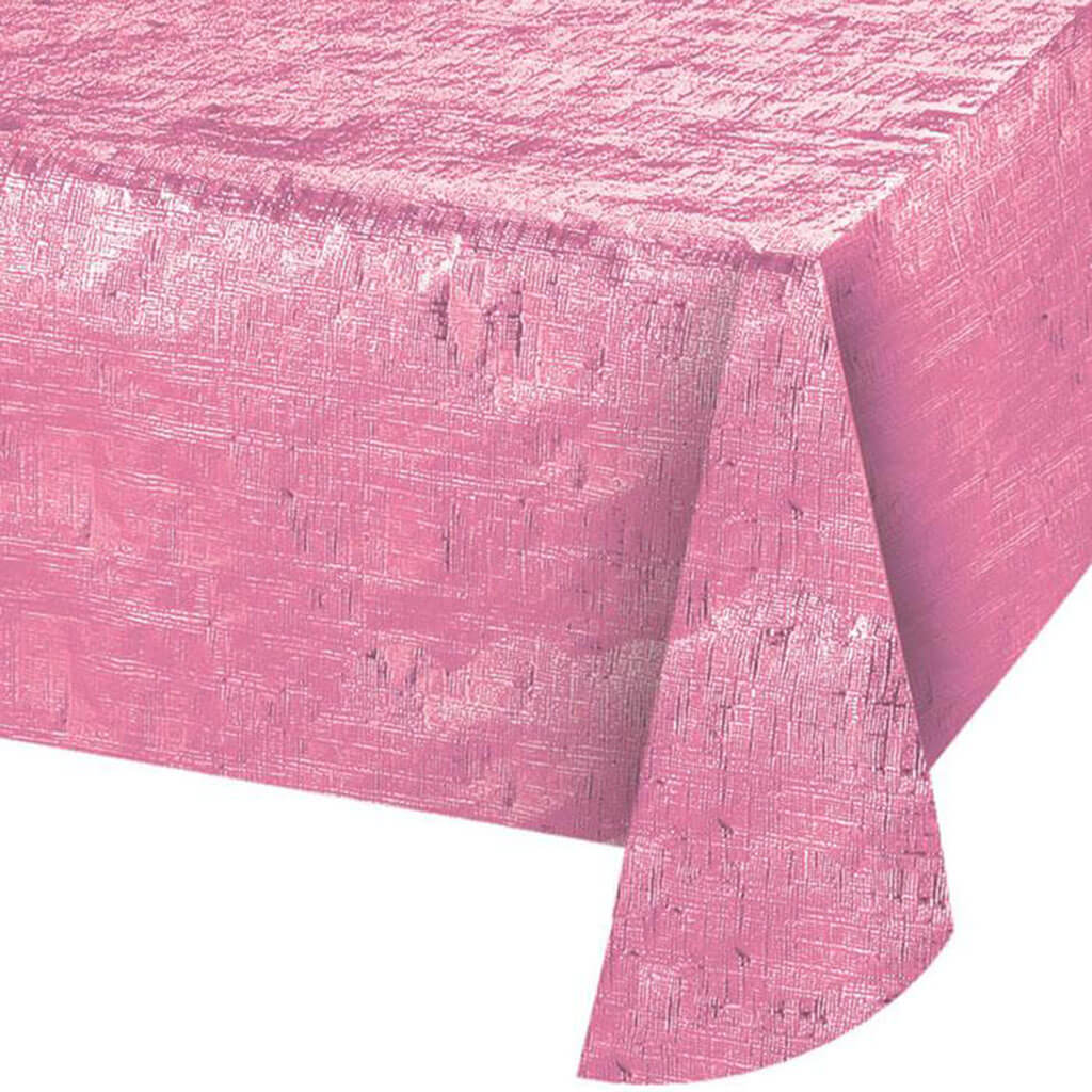 Opalescent Candy Pink Metallic Tablecloths 54 x 108