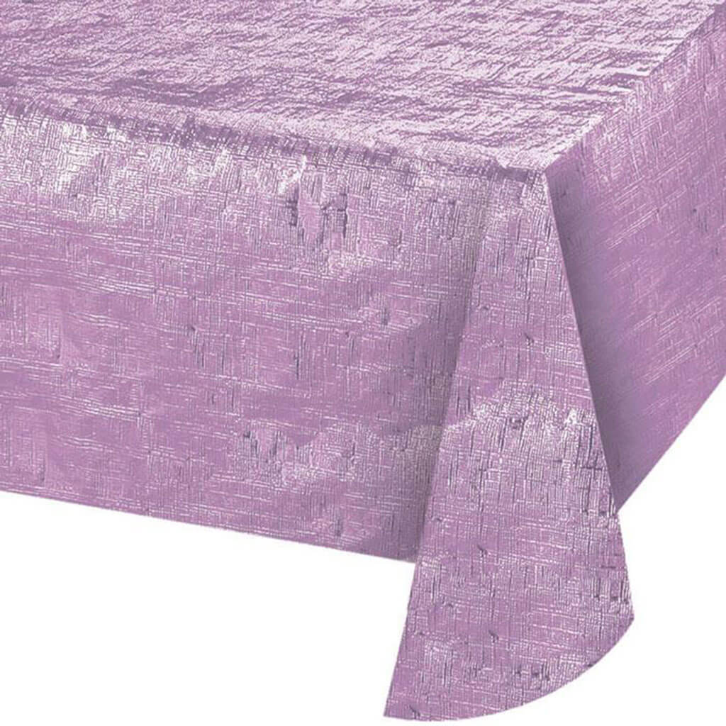 Opalescent Lavender Metallic Tablecloths 54 x 108