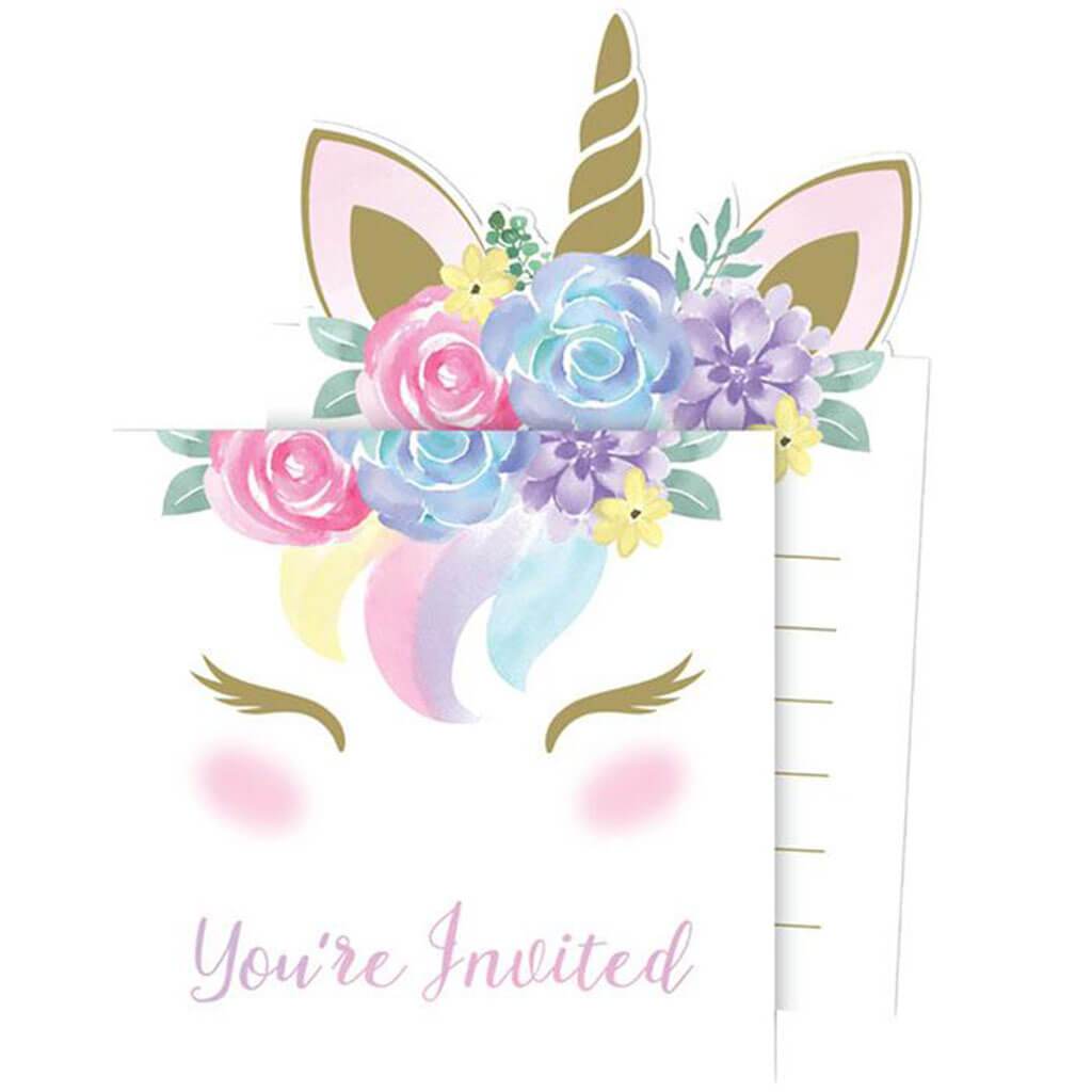 Unicorn Baby Shower Invitations