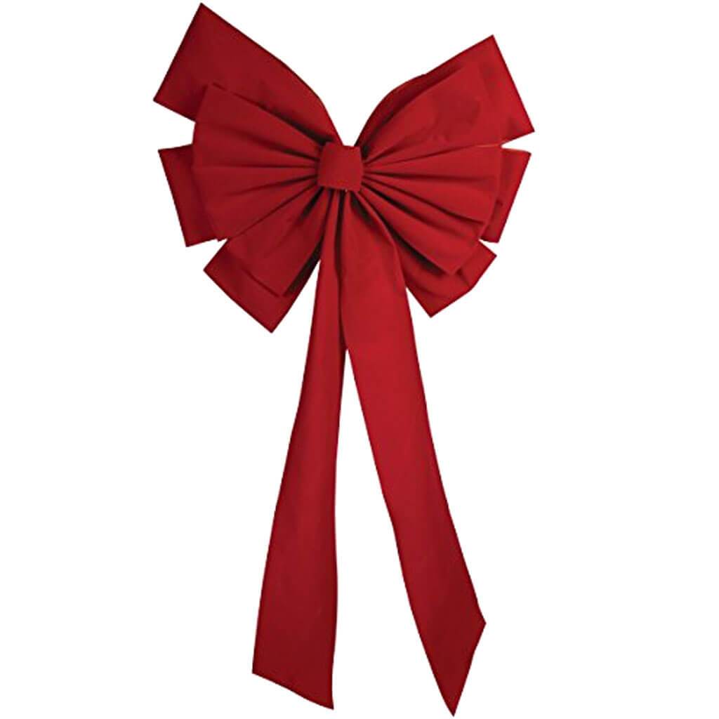 Red Velvet Bow 12 Loop Giant