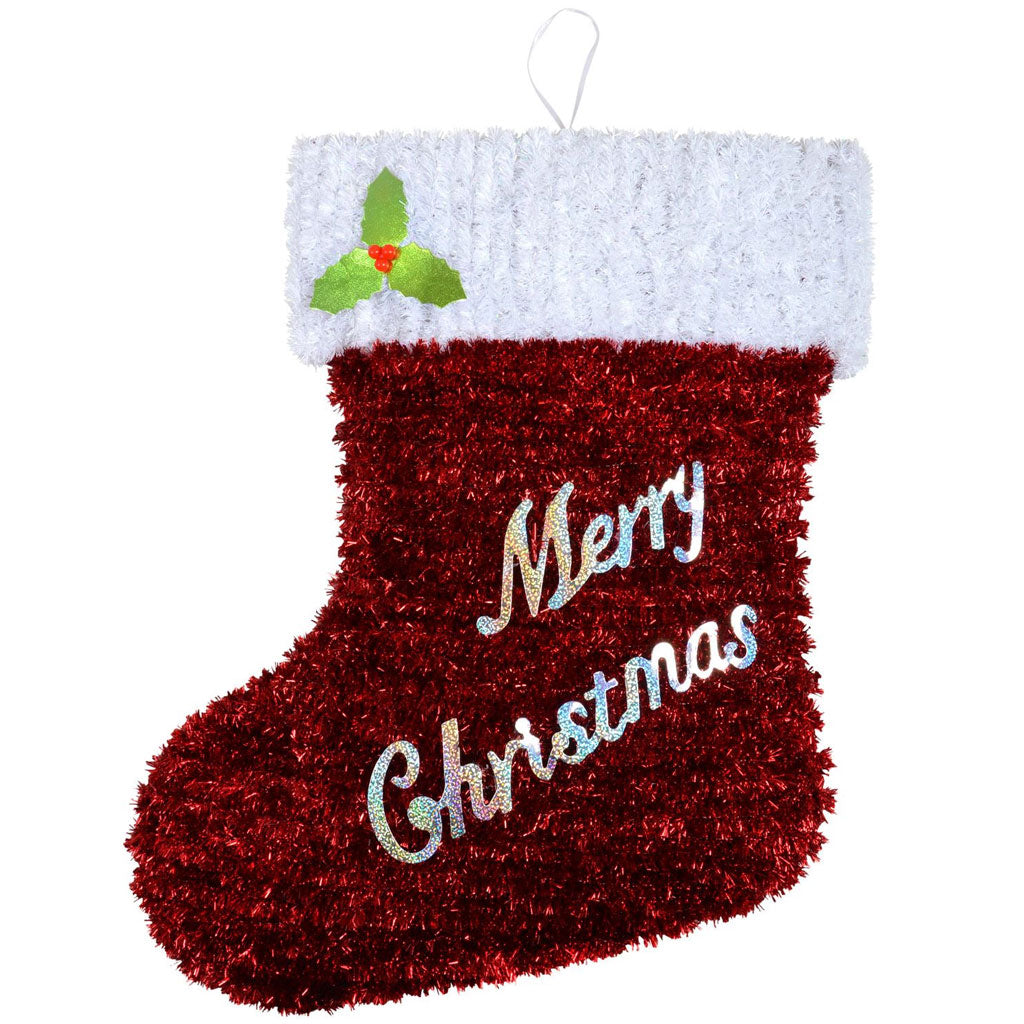 Tinsel Christmas Stocking