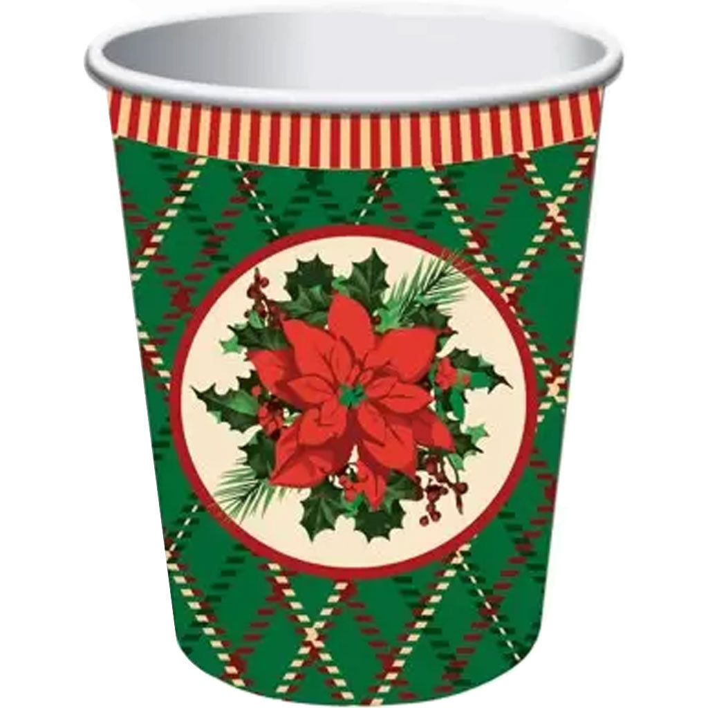 Christmas Plaid Cups 9oz