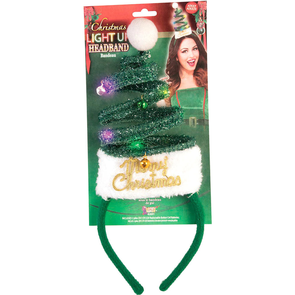 Light Up Christmas Tree Headband