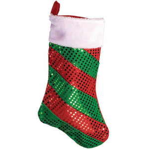 Foil Dot Christmas Stocking Stripe
