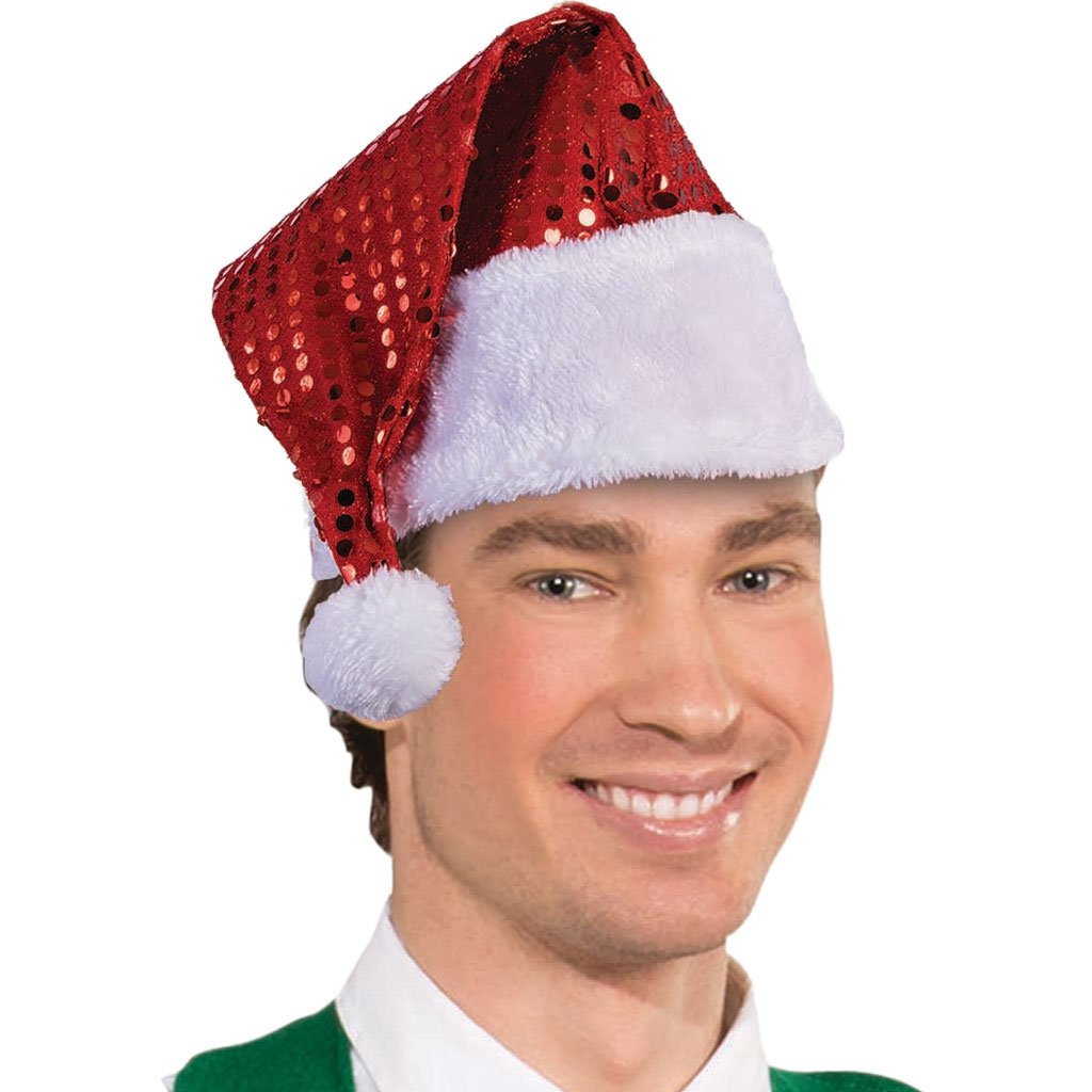 Foil Dot Santa Hat Red