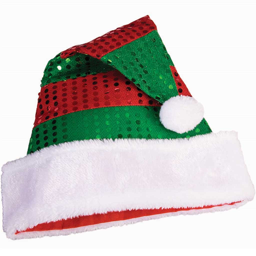 Foil Dot Santa Hat Striped