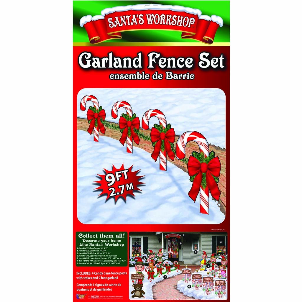 Santa&#39;s Workshop Garland Fence