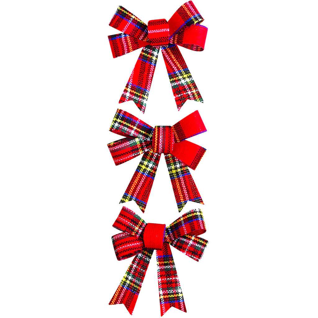 Small Plaid Christmas Bows