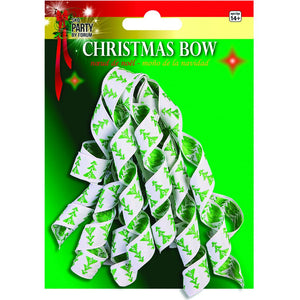 Curly Bow White Green