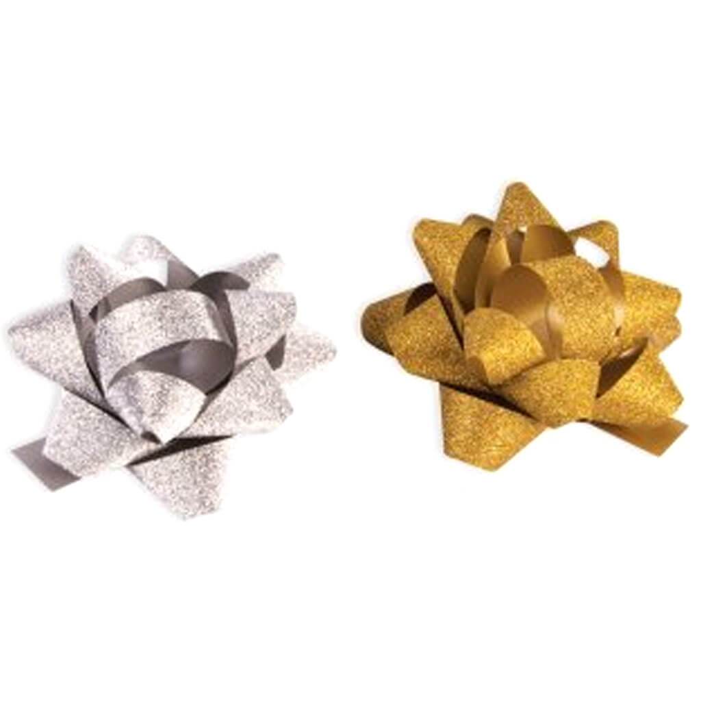Diamond Star Bow Silver Gold 9pcs