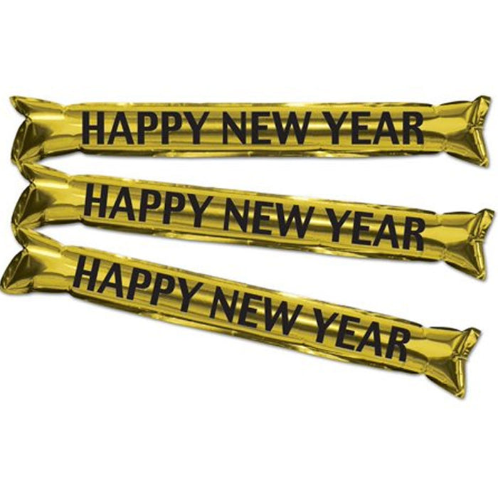 "Make Some Noise" Metallic Gold Party Sticks