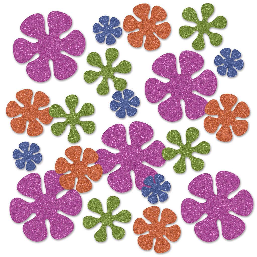 Retro Flower Deluxe Sparkle Confetti