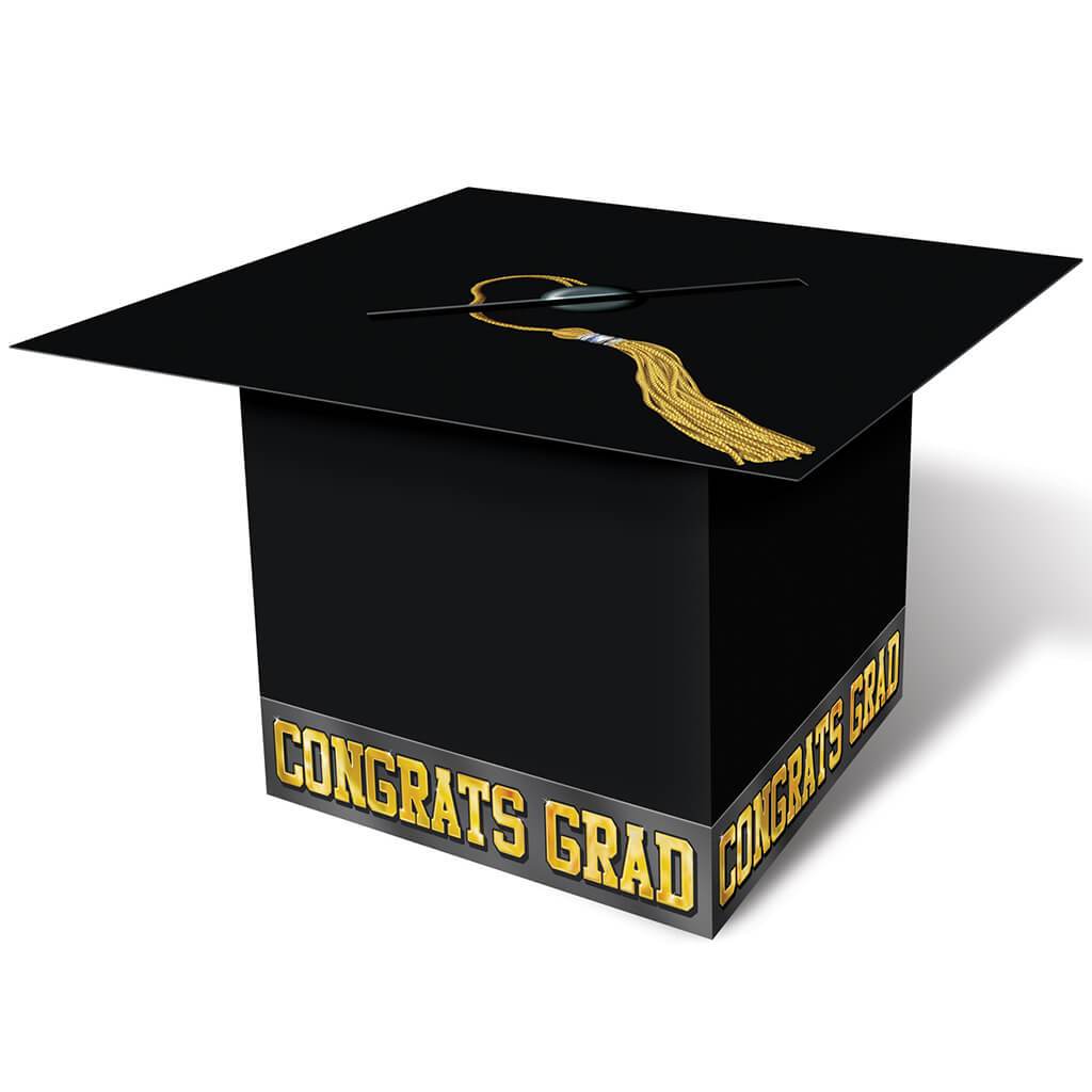 Grad Cap Card Box Black