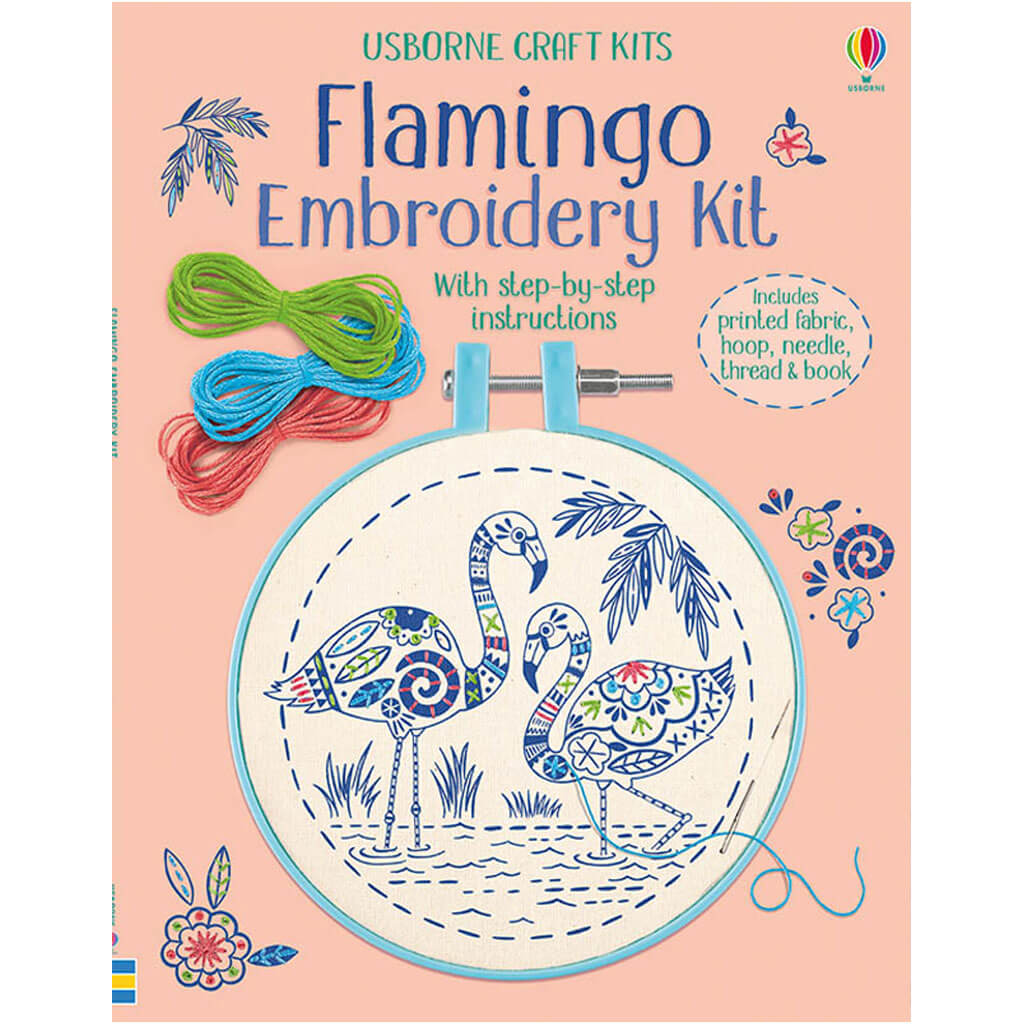 Embroidery Kit: Flamingo