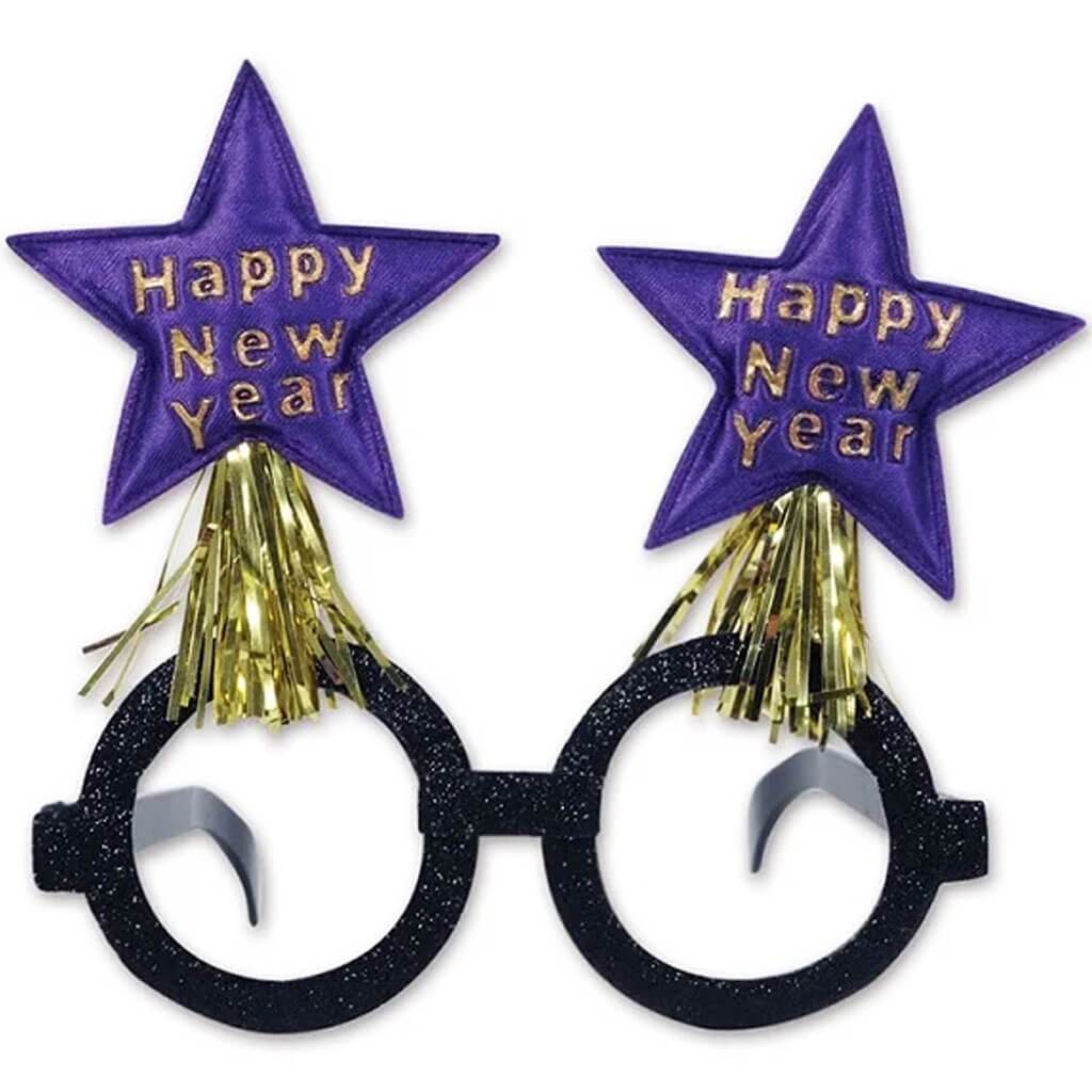 New Year Star Glittered Bopper Glasses