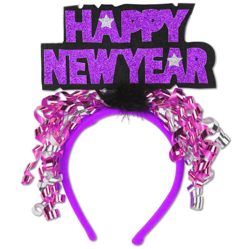 Happy New Year Glittered Headbands