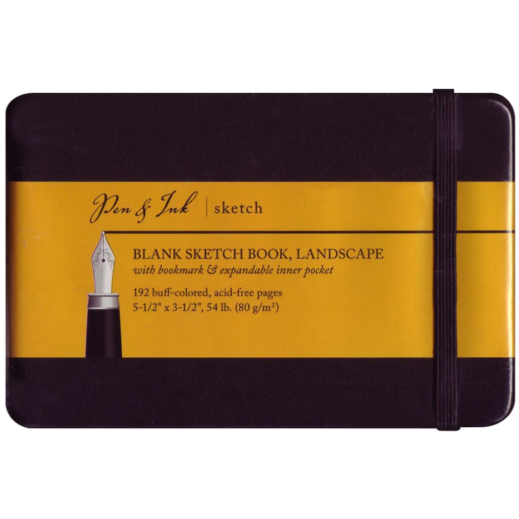 Pen &amp; Ink Sketch Books Landscape Medium Weight Blank Sketch Book 5.5in x 3.5in