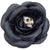 Hairpin Black Rose 3.5in, Skull