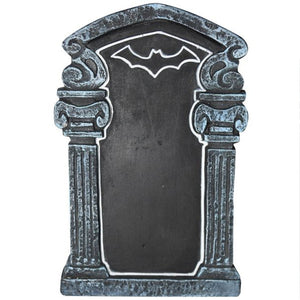 Cement Tombstone Chalkboard Spider Web, 5.9in