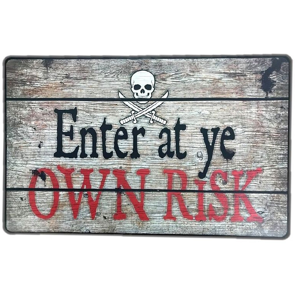 Metal Sign Pirates Red, 17in