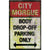 Metal Sign Parking City Morgue, 17in