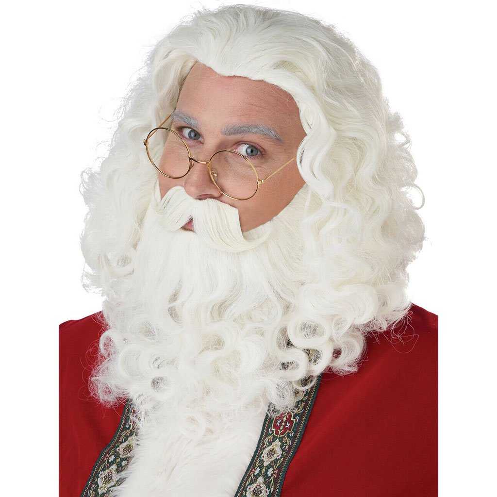 Santa Wig & Beard Off White