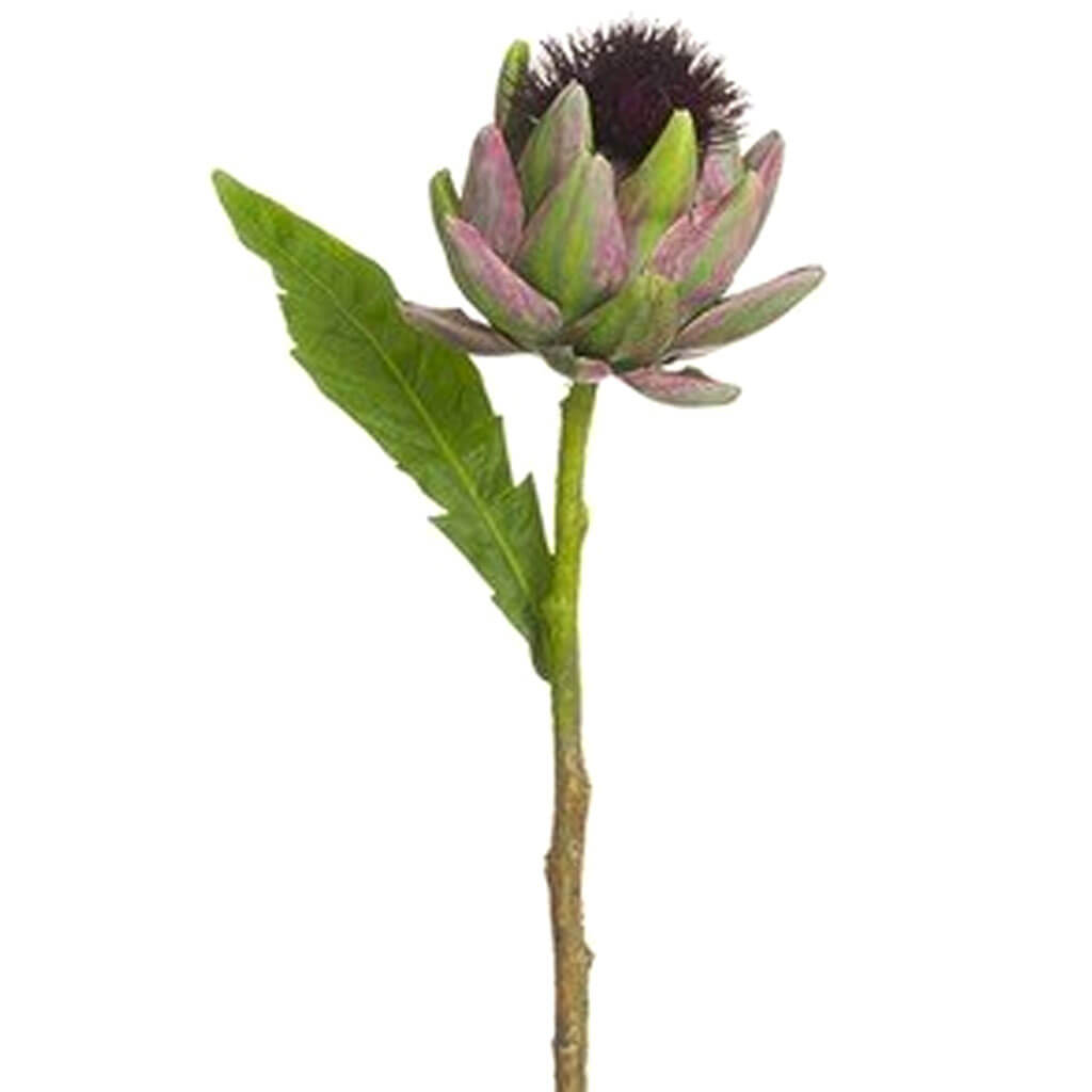 Artichoke Spray 20.5in Green Eggplant