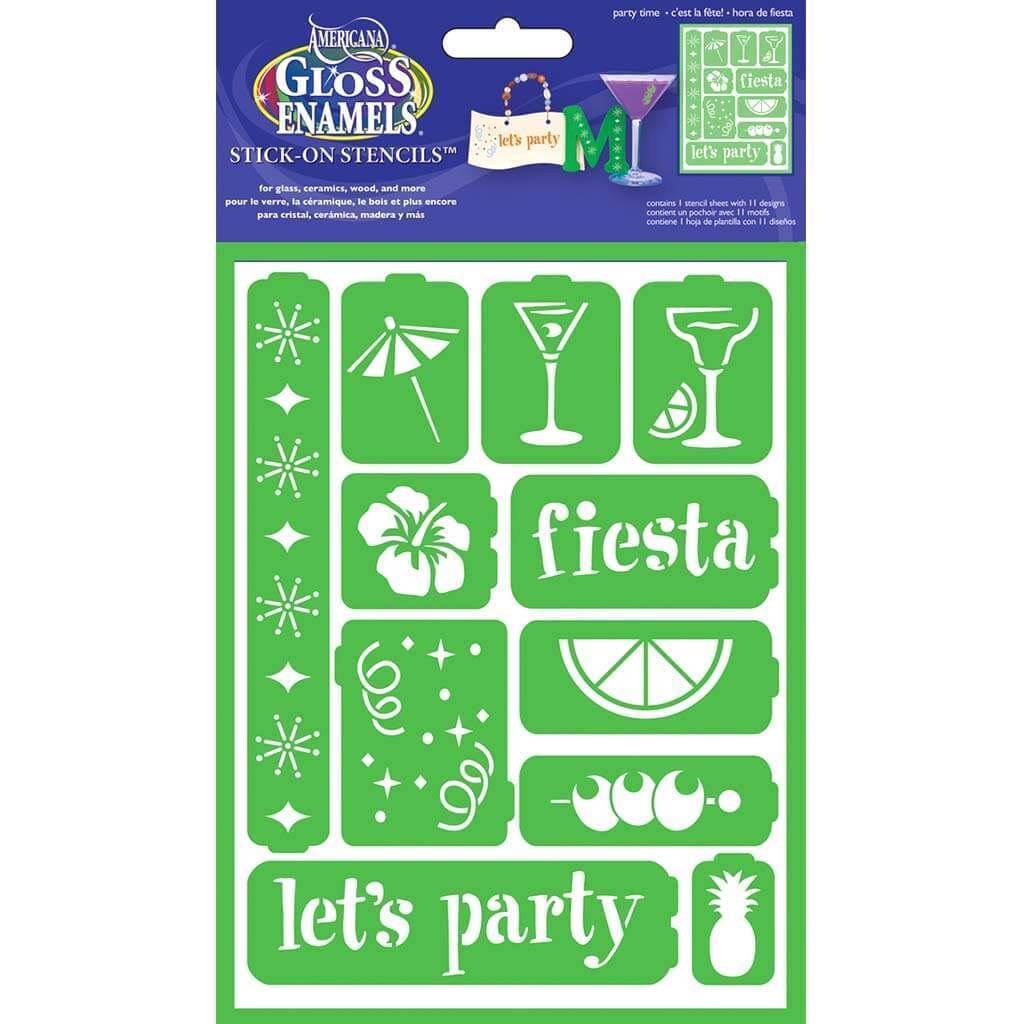 Gloss Enamels Self-Adhesive Party Time 6X8