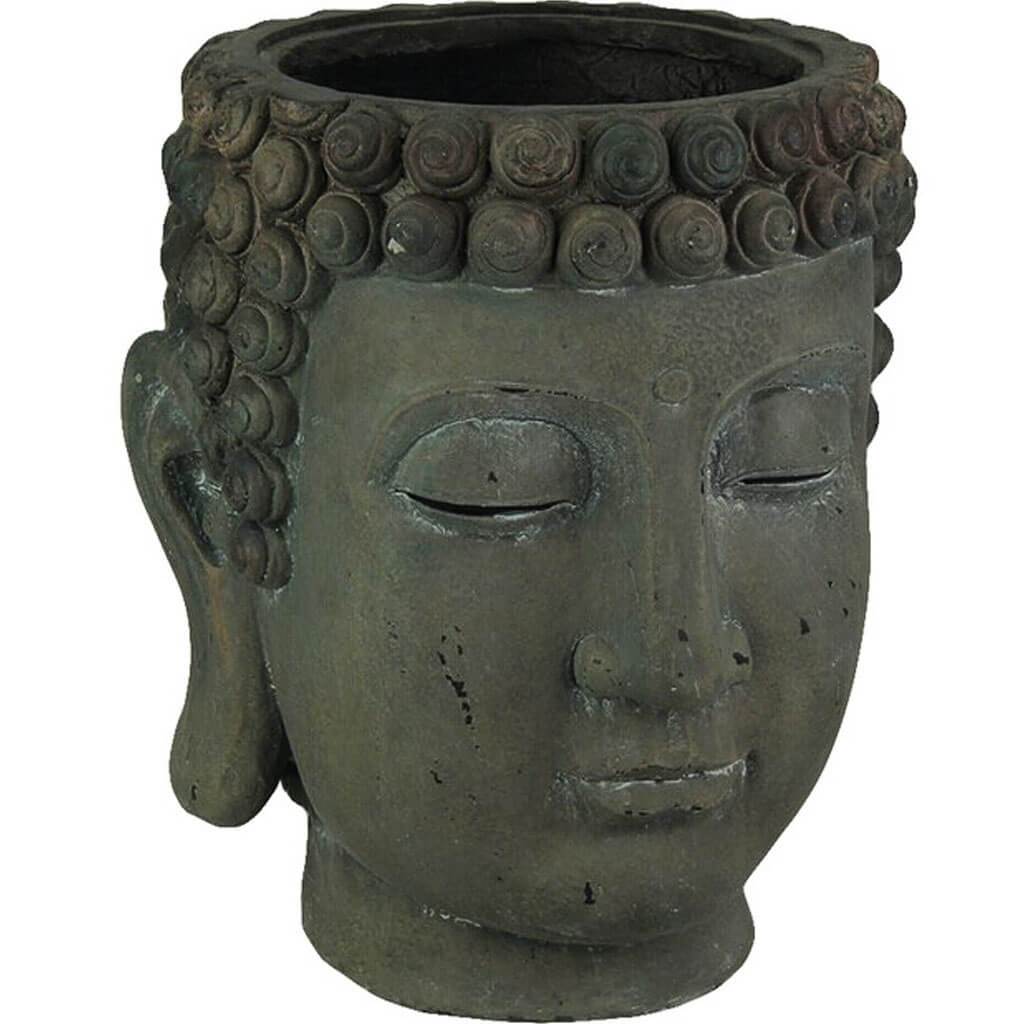 Buddha Planter Brown Antique, 16.75in X 14.5in