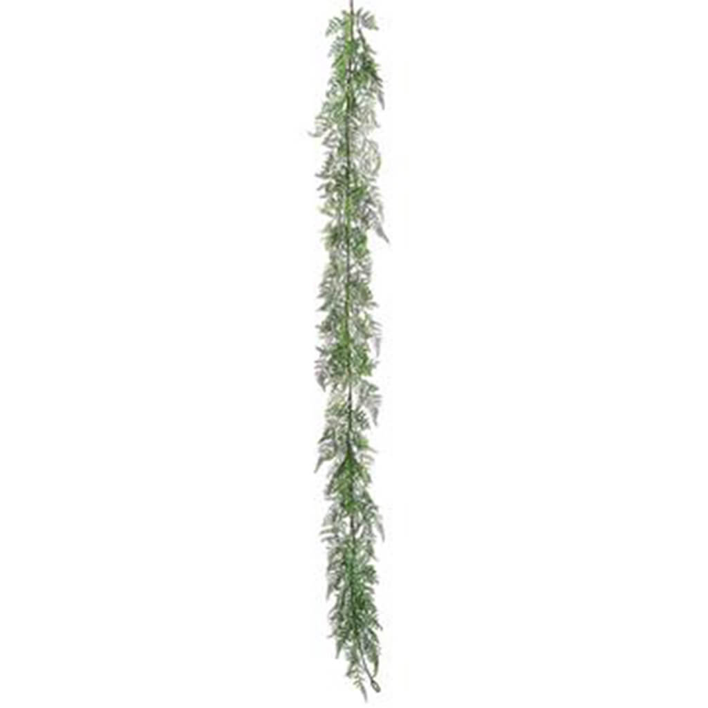 Plastic Leather Fern Garland Green 6ft