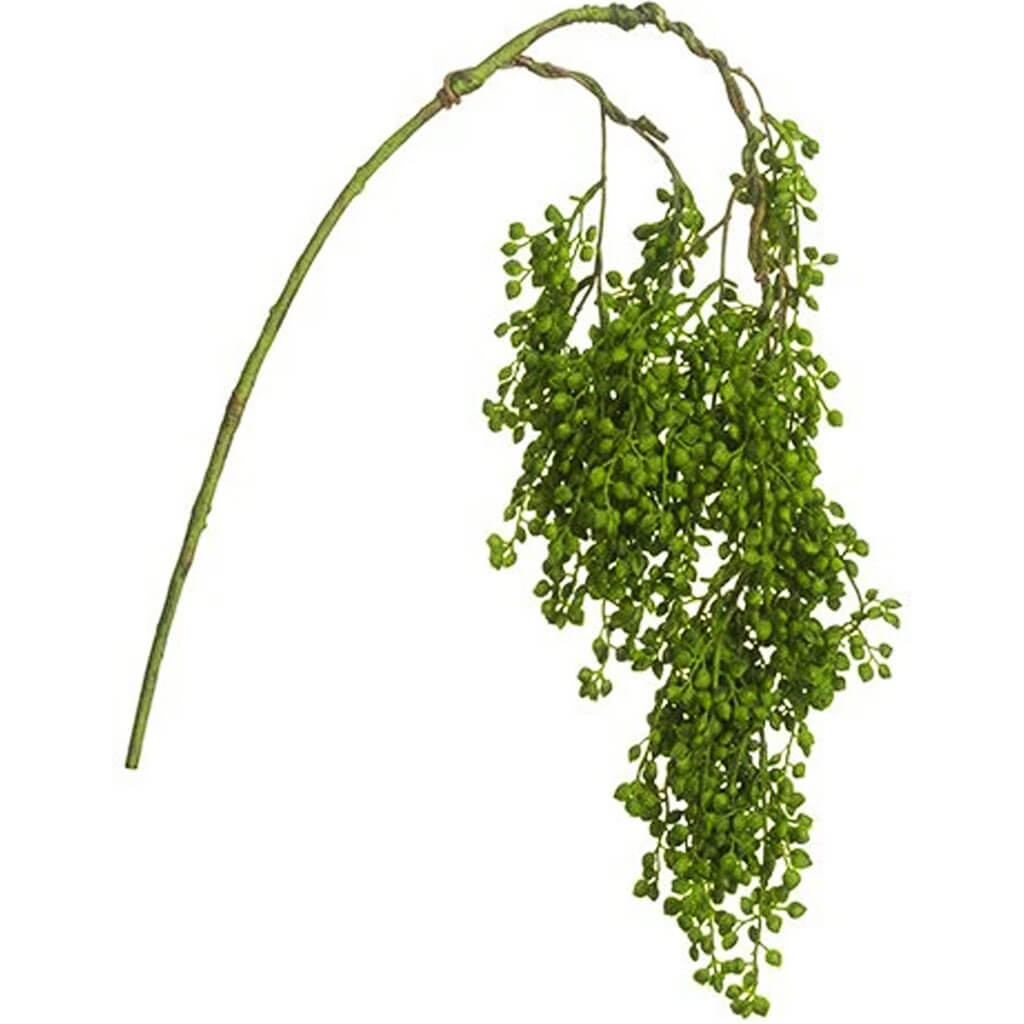 Soft Touch String of Pearls Hanging Spray 31in Green