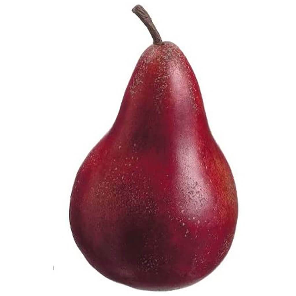 Weighted Anjou Pear Rust Red, 4.5in H X 3in W