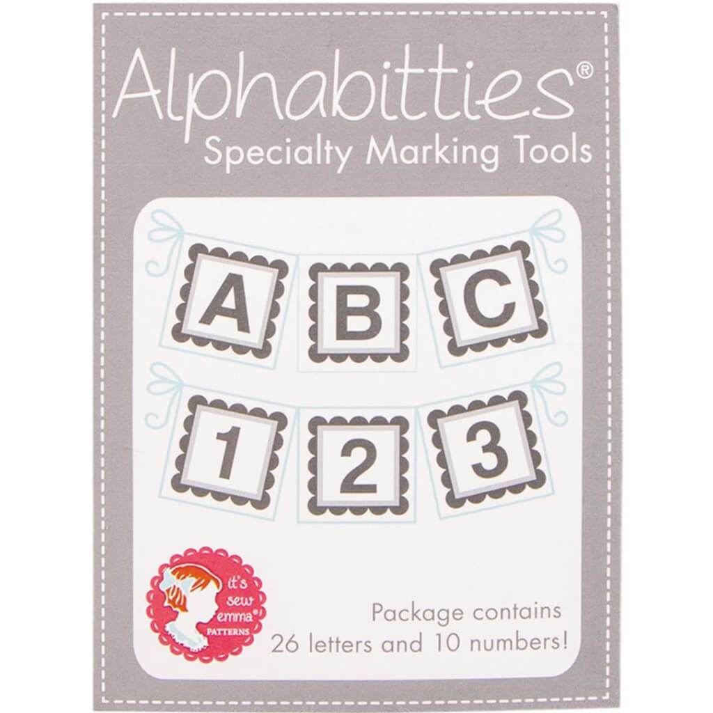 It&#39;s Sew Emma Alphabitties Pack Gray