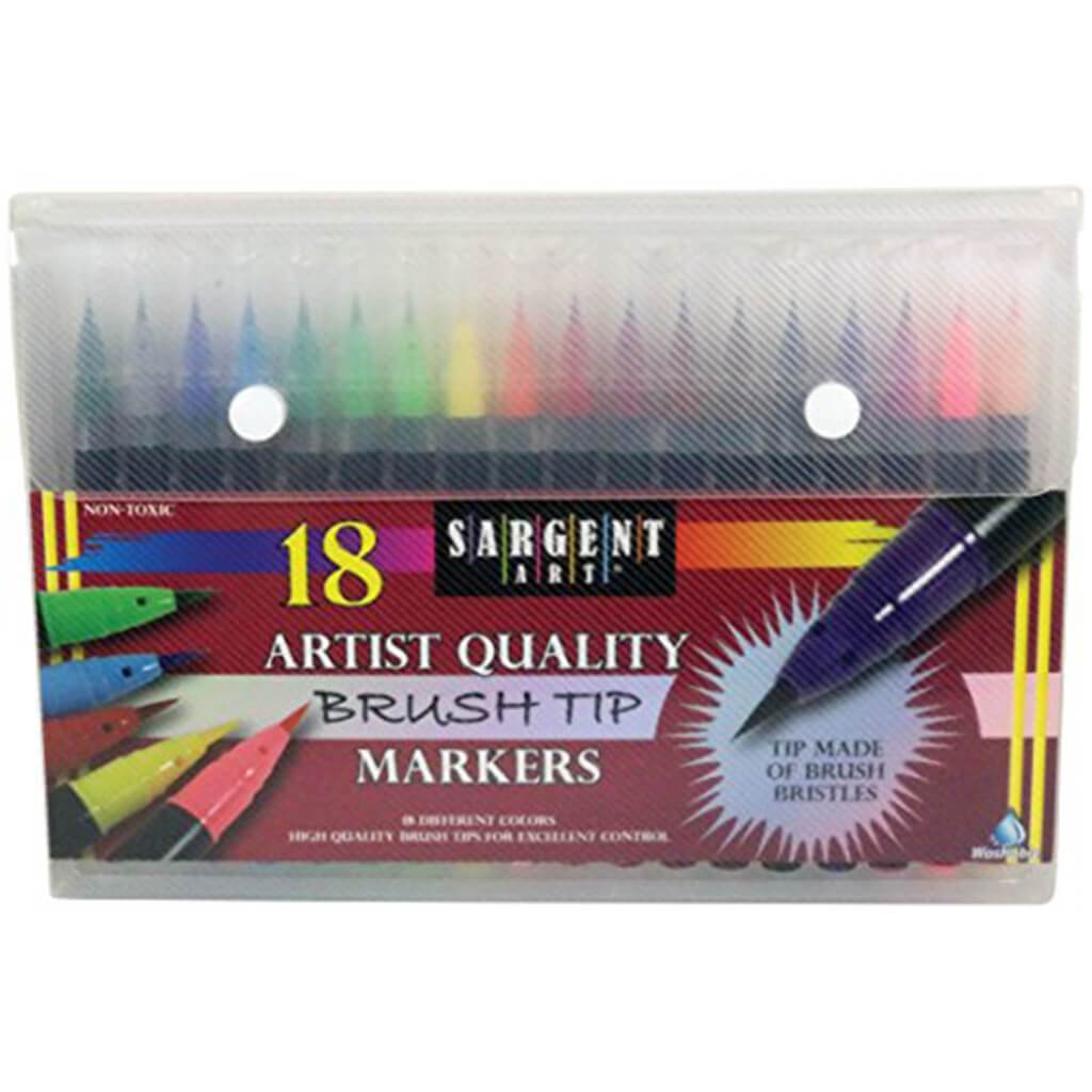 Artist Brush Tip Marker Set of 18