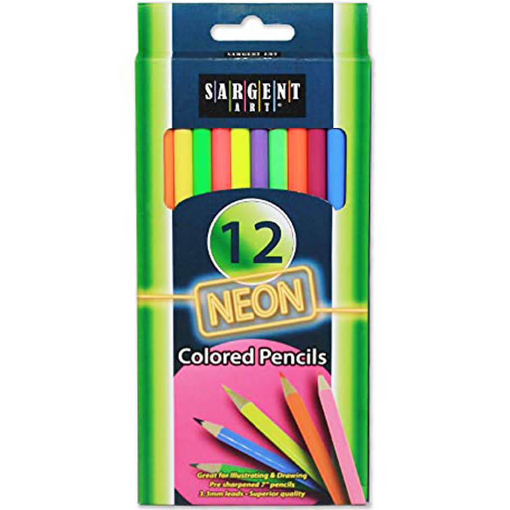 Neon Colored Pencils Set of 12