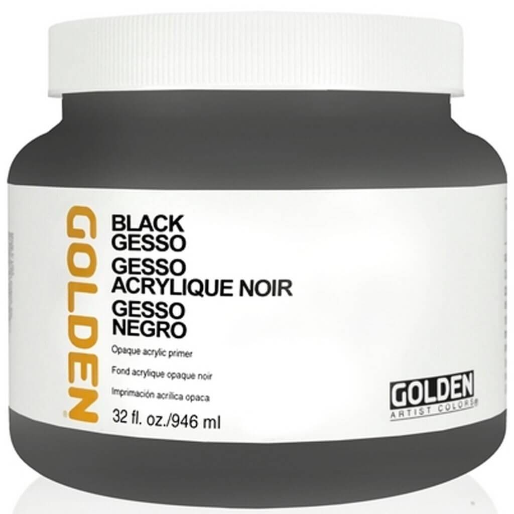 Golden Acrylic Black Gesso 32oz