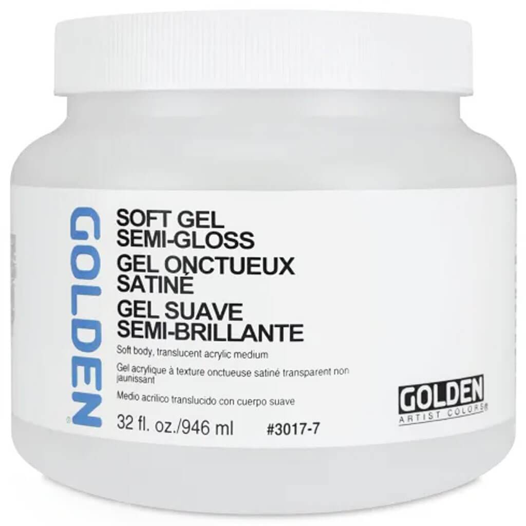 Golden Soft Acrylic Gel Medium Semi-Gloss 32oz