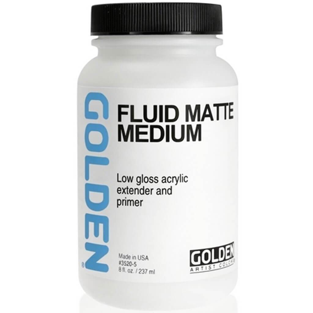 Golden Acrylic Fluid Matte Medium 8oz